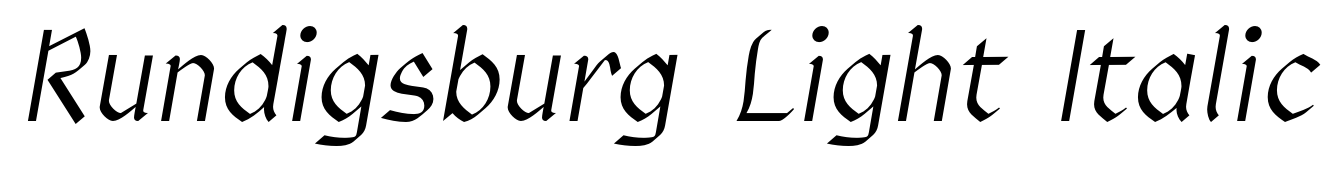 Rundigsburg Light Italic